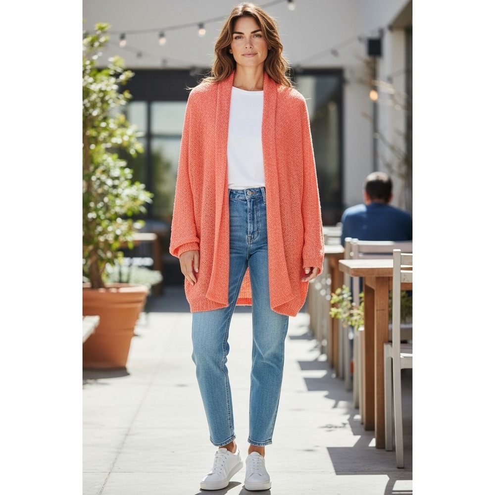 NWT Velvet by Graham and Spencer Dallas03 Hibiscus Cardigan Sweater XL NWT